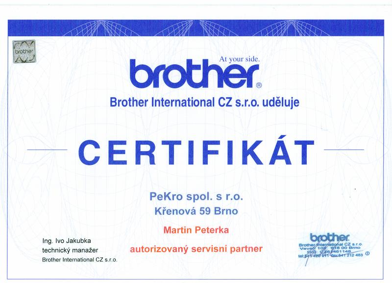 PeKro Záruční servis Brother